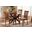 Baxton Studio Bailey Modern and Contemporary Grey Fabric Upholstered and Walnut Brown Finished Wood 5-Piece Dining Set