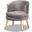 Baxton Studio Baptiste Glam and Luxe Grey Velvet Fabric Upholstered and Gold Finished Wood Accent Chair