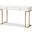 Baxton Studio Beagan Modern And Contemporary White Finished Wood And Gold Metal 2-Drawer Console Table