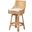 Baxton Studio Bella Modern Bohemian Natural Brown Rattan Bar Stool