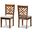 Baxton Studio Caron Modern And Contemporary Grey Fabric Upholstered And Walnut Brown Finished Wood 2 Piece Dining Chair Set