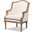 Baxton Studio Charlemagne Traditional French Accent Chair-Oak