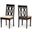 Baxton Studio Cherese Modern and Contemporary Sand Fabric Upholstered and Dark Brown Finished Wood 2-Piece Dining Chair Set