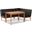 Baxton Studio Daymond Mid-Century Modern Dark Brown Faux Leather Upholstered And Walnut Brown Finished Wood 3-Piece Dining Nook Set