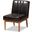 Baxton Studio Daymond Mid-Century Modern Dark Brown Faux Leather Upholstered And Walnut Brown Finished Wood Dining Chair