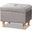 Baxton Studio Elias Modern And Contemporary Grey Velvet Fabric Upholstered And Oak Brown Finished Wood Storage Ottoman