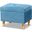 Baxton Studio Elias Modern And Contemporary Sky Blue Velvet Fabric Upholstered And Oak Brown Finished Wood Storage Ottoman