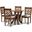 Baxton Studio Elise Modern and Contemporary Grey Fabric Upholstered and Walnut Brown Finished Wood 5-Piece Dining Set