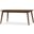 Baxton Studio Flora Mid-Century Modern Oak Medium Brown Finishing Wood Dining Table