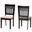 Baxton Studio Genesis Modern Beige Fabric and Dark Brown Finished Wood 2 Piece Dining Chair Set