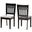 Baxton Studio Genesis Modern Grey Fabric and Dark Brown Finished Wood 2 Piece Dining Chair Set