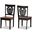 Baxton Studio Gervais Modern And Contemporary Transitional Two Tone Dark Brown And Walnut Brown Finished Wood 2 Piece Dining Chair Set