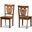 Baxton Studio Gervais Modern And Contemporary Transitional Walnut Brown Finished Wood 2 Piece Dining Chair Set