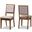 Baxton Studio Gideon Modern And Contemporary Grey Fabric Upholstered And Walnut Brown Finished Wood 2-Piece Dining Chair Set