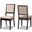 Baxton Studio Gideon Modern And Contemporary Sand Fabric Upholstered And Dark Brown Finished Wood 2-Piece Dining Chair Set