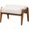 Baxton Studio Jeanine Japandi Cream Boucle Fabric and Walnut Brown Finished Rubberwood Ottoman Footstool