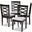 Baxton Studio Lanier Modern And Contemporary Gray Fabric Upholstered Espresso Brown Finished Wood Dining Chair Set Of 4