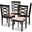 Baxton Studio Lanier Modern And Contemporary Sand Fabric Upholstered Espresso Brown Finished Wood Dining Chair Set Of 4