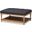 Baxton Studio Lindsey Modern and Rustic Charcoal Linen Fabric Upholstered and Greywashed Wood Cocktail Ottoman