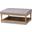 Baxton Studio Lindsey Modern and Rustic Grey Linen Fabric Upholstered and Greywashed Wood Cocktail Ottoman