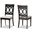Baxton Studio Lucie Modern And Contemporary Grey Fabric Upholstered And Espresso Brown Finished Wood 2 Piece Dining Chair Set