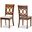 Baxton Studio Lucie Modern And Contemporary Grey Fabric Upholstered And Walnut Brown Finished Wood 2 Piece Dining Chair Set