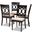 Baxton Studio Lucie Modern And Contemporary Sand Fabric Upholstered Espresso Brown Finished Wood Dining Chair Set Of 4