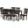 Baxton Studio Luisa Modern And Contemporary Two Tone Dark Brown And Walnut Brown Finished Wood 7 Piece Dining Set