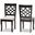 Baxton Studio Mael Modern and Contemporary Grey Fabric Upholstered and Dark Brown Finished Wood 2-Piece Dining Chair Set