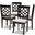 Baxton Studio Mael Modern And Contemporary Grey Fabric Upholstered Espresso Brown Finished Wood Dining Chair Set Of 4