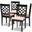 Baxton Studio Mael Modern And Contemporary Sand Fabric Upholstered Espresso Brown Finished Wood Dining Chair Set Of 4