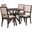 Baxton Studio Mana Modern Sand Fabric And Dark Brown Finished Wood 5-Piece Dining Set