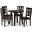 Baxton Studio Mina Modern And Contemporary Transitional Dark Brown Finished Wood 5 Piece Dining Set