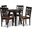 Baxton Studio Mina Modern And Contemporary Transitional Two Tone Dark Brown And Walnut Brown Finished Wood 5 Piece Dining Set