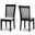 Baxton Studio Minette Modern and Contemporary Sand Fabric Upholstered Espresso Brown Finished 2-Piece Wood Dining Chair Set