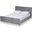 Baxton Studio Nami Modern Contemporary Glam and Luxe Light Grey Velvet Fabric Upholstered and Gold Finished Queen Size Platform Bed