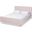 Baxton Studio Nami Modern Contemporary Glam and Luxe Light Pink Velvet Fabric Upholstered and Gold Finished Full Size Platform Bed