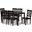 Baxton Studio Nicolette Modern And Contemporary Dark Brown Finished Wood 7 Piece Dining Set