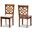 Baxton Studio Nicolette Modern And Contemporary Grey Fabric Upholstered And Walnut Brown Finished Wood 2 Piece Dining Chair Set