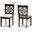 Baxton Studio Nicolette Modern And Contemporary Sand Fabric Upholstered And Dark Brown Finished Wood 2 Piece Dining Chair Set