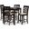 Baxton Studio Nicolette Modern And Contemporary Sand Fabric Upholstered And Dark Brown Finished Wood 5 Piece Pub Set