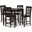 Baxton Studio Nicolette Modern And Contemporary Transitional Dark Brown Finished Wood 5 Piece Pub Set