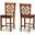 Baxton Studio Nicolette Modern And Contemporary Transitional Walnut Brown Finished Wood 2 Piece Counter Stool Set