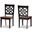 Baxton Studio Nicolette Modern And Contemporary Two Tone Dark Brown And Walnut Brown Finished Wood 2 Piece Dining Chair Set