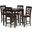 Baxton Studio Nicolette Modern And Contemporary Two Tone Dark Brown And Walnut Brown Finished Wood 5 Piece Pub Set