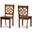 Baxton Studio Nicolette Modern And Contemporary Walnut Brown Finished Wood 2 Piece Dining Chair Set