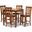 Baxton Studio Nicolette Modern And Contemporary Walnut Brown Finished Wood 5 Piece Pub Set