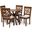Baxton Studio Norah Modern and Contemporary Grey Fabric Upholstered and Walnut Brown Finished Wood 5-Piece Dining Set