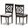 Baxton Studio Renaud Modern and Contemporary Grey Fabric Upholstered and Dark Brown Finished Wood 2-Piece Dining Chair Set