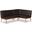 Baxton Studio Riordan Mid-Century Modern Dark Brown Faux Leather Upholstered And Walnut Brown Finished Wood 2-Piece Dining Nook Banquette Set